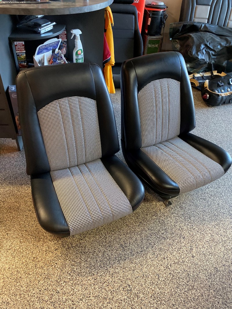 fresh upholstery work on seats